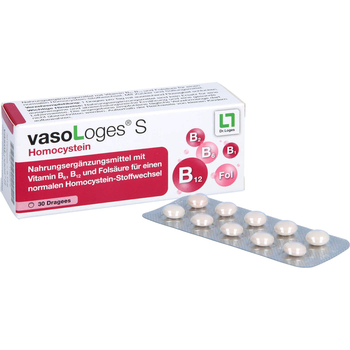 vasoLoges S Homocystein Dragees, 30 pcs. Tablets