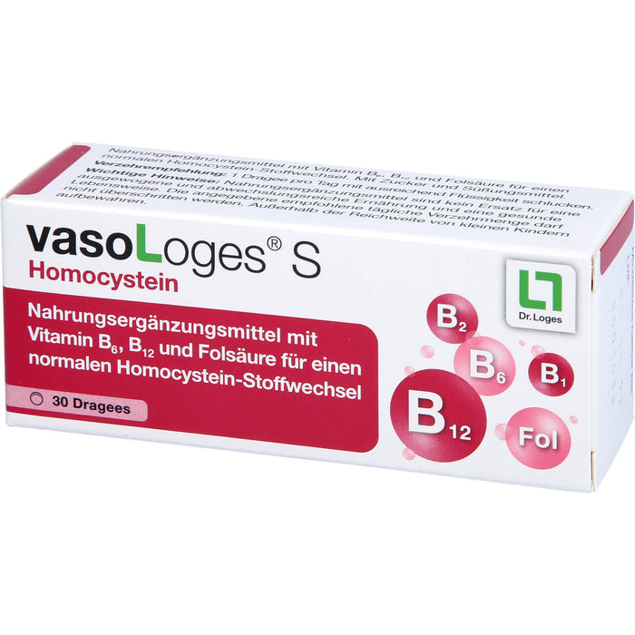 vasoLoges S Homocystein Dragees, 30 pcs. Tablets