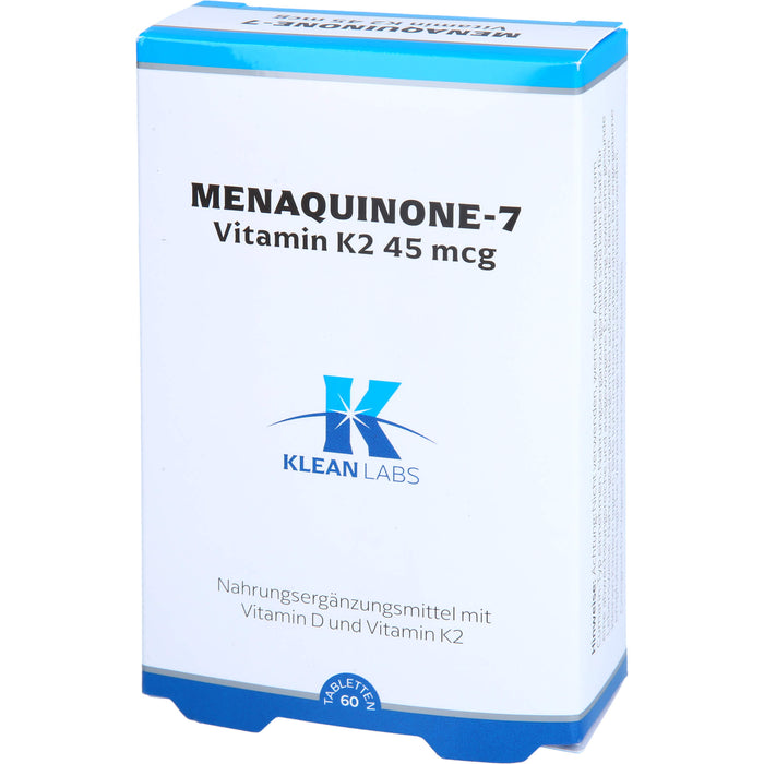 Menaquinone-7 KLEAN LABS, 60 St TAB