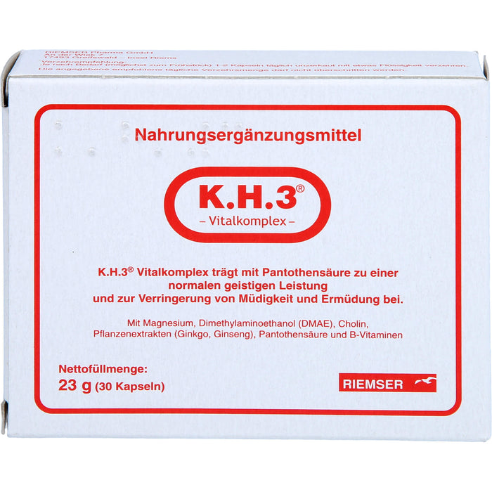 K.H.3 Vitalkomplex Kapseln, 30 pc Capsules