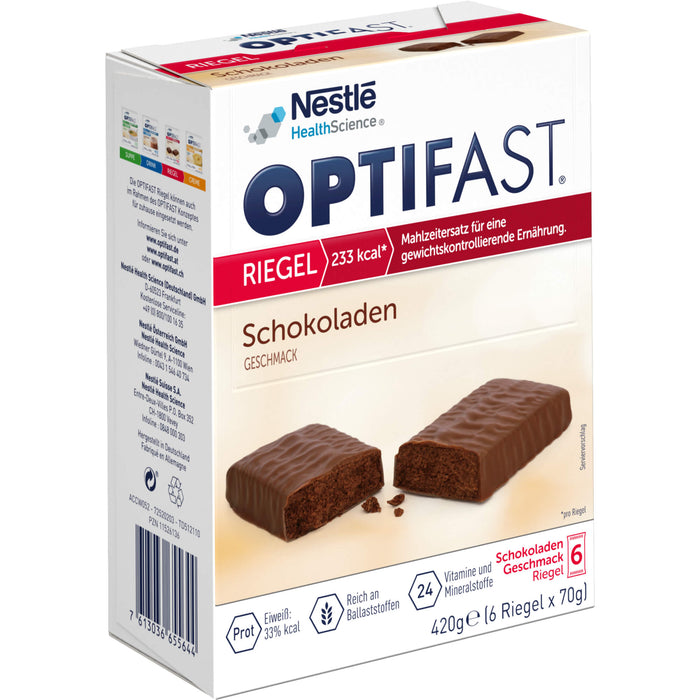 OPTIFAST Riegel Schokoladen Geschmack, 6 pc Bar