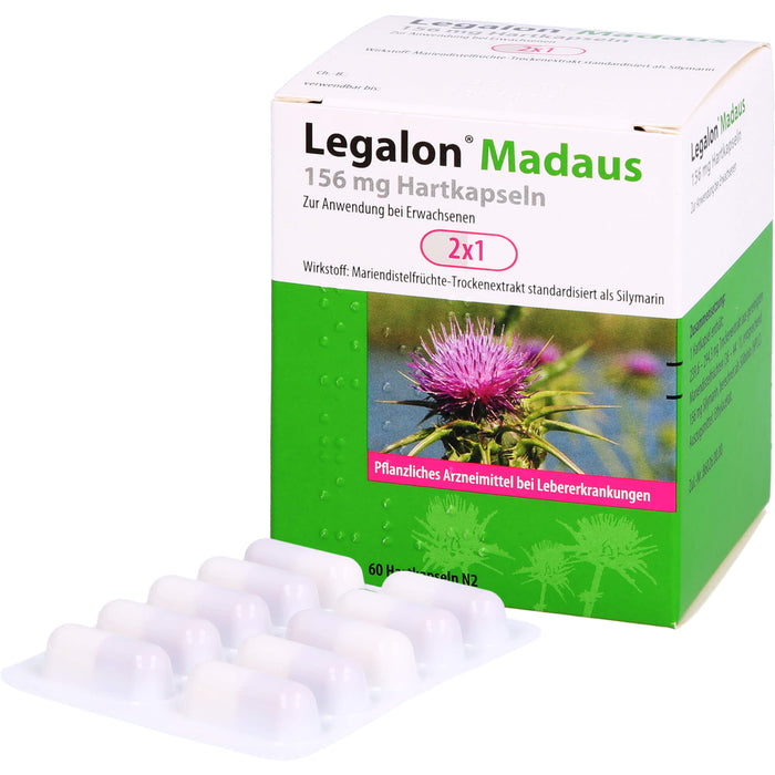 Legalon Madaus 156 mg Hartkapseln bei Lebererkrankungen, 60 pcs. Capsules