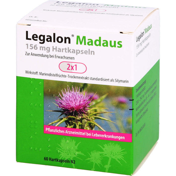 Legalon Madaus 156 mg Hartkapseln bei Lebererkrankungen, 60 pc Capsules