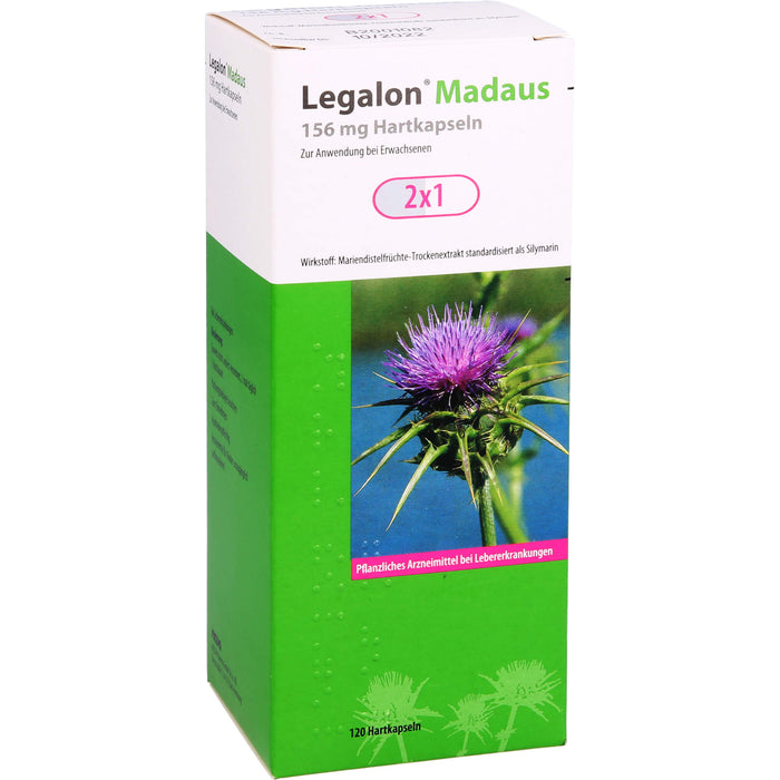 Legalon Madaus 156 mg Hartkapseln bei chronisch-entzündlichen Lebererkrankungen, 120 pc Capsules