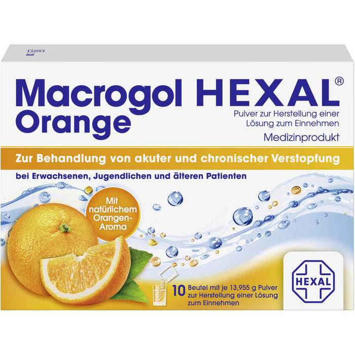 Macrogol HEXAL Orange, 10 St. Beutel