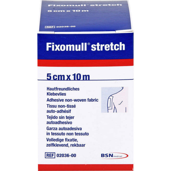 Fixomull stretch 5 cm x 10 m hautfreundliches Klebevlies, 1 pc Pansements