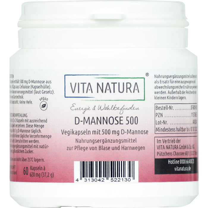 D-Mannose Kapseln 500mg, 60 St KAP