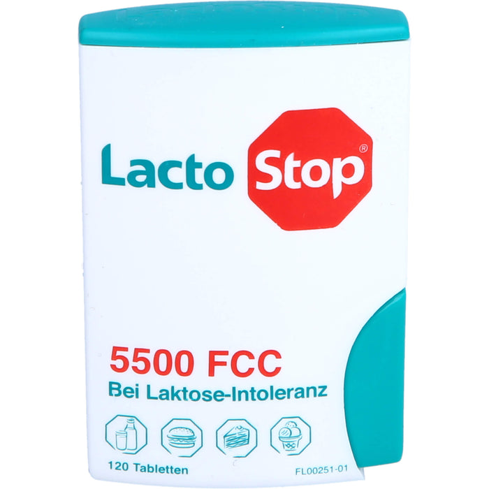 Lactostop 5,500 FCC Tabletten Klickspender bei Lactose-Intoleranz, 240 St. Tabletten