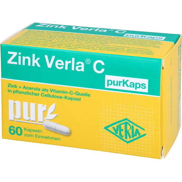 Zink Verla C purKaps Kapseln, 60 pc Capsules