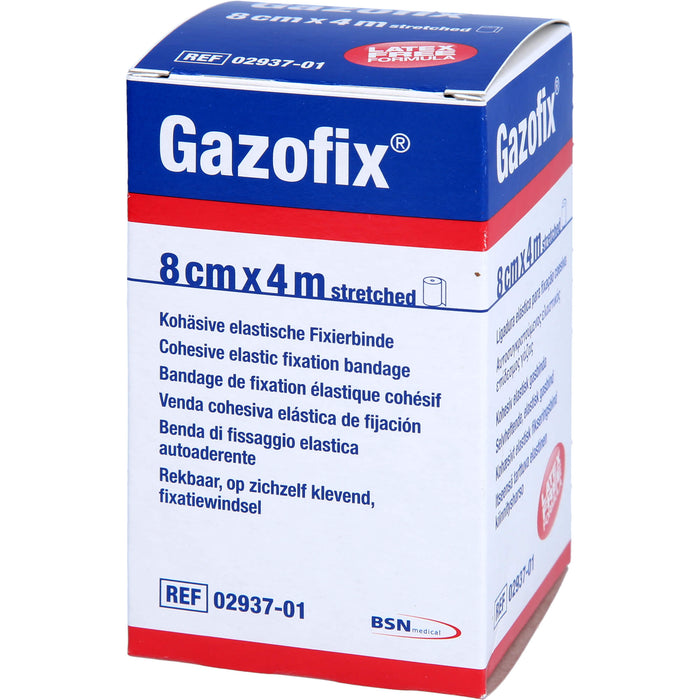 Gazofix kohäsive elastische Fixierbinde 4m x 8cm, 1 pcs. Bandage