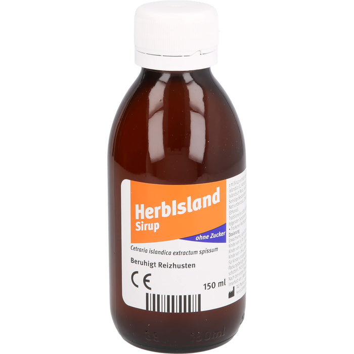 HerbIsland Sirup ohne Zucker beruhigt Reizhusten für Kinder und Erwachsene, 150 ml Solution