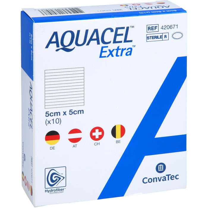 Aquacel Extra 5x5 cm Kompressen, 10 St KOM