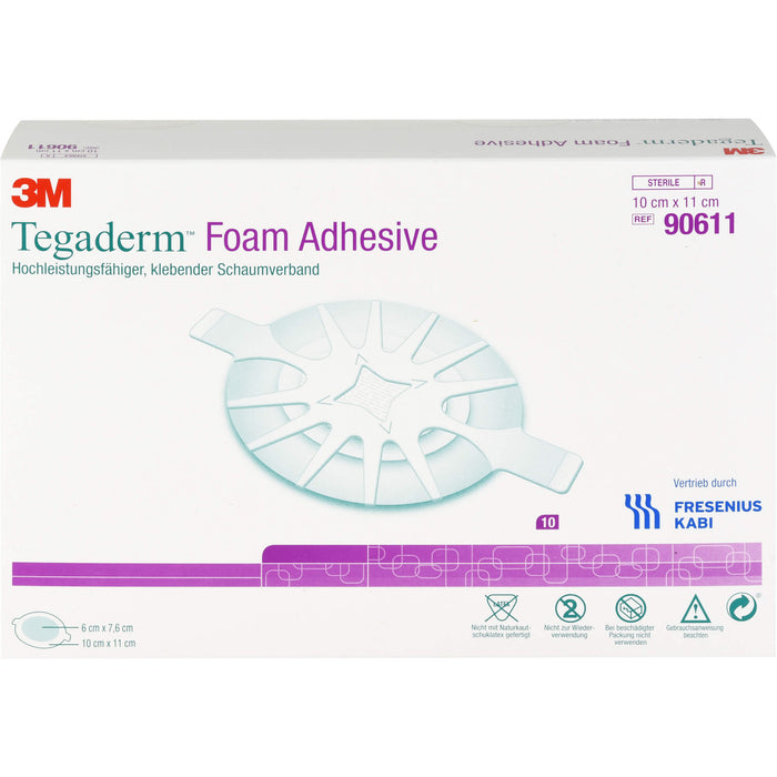 Tegaderm Foam Adhesive 10x11cm oval 90611, 10 St VER