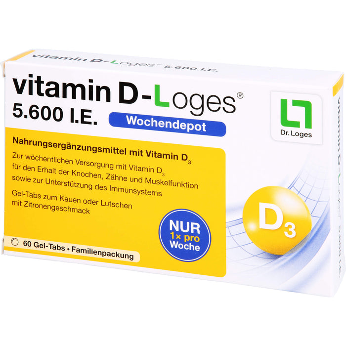 vitamin D-Loges 5.600 I.E. Gel-Tabs, 60 St. Tabletten