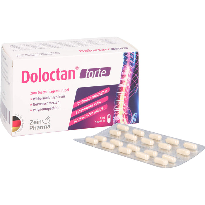 Doloctan forte Kapseln bei Wirbelsäulensyndrom, Nervenschmerzen und Polyneuropathien, 160 pcs. Capsules