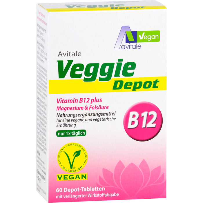 Veggie Depot Vitamin B12+Magnesium+Folsäure, 60 St TAB