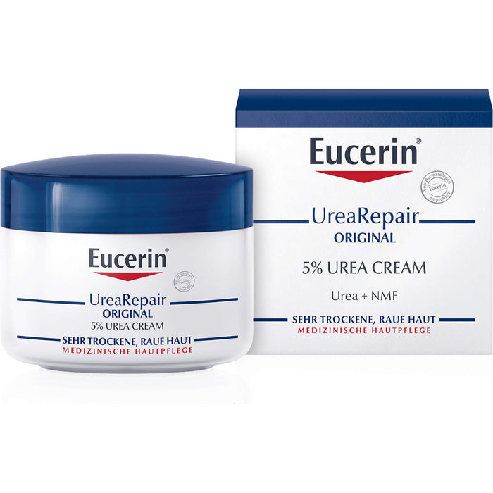 Eucerin UreaRepair 5% Urea Creme für sehr trockene Haut, 75 ml Creme