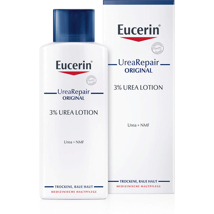 Eucerin UreaRepair 3% Urea Lotion für trockene Haut, 250 ml Lotion