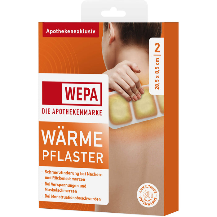 WEPA Wärmepflaster Nacken/Rücken 28,5 x 8,5 cm, 2 pc Compresses