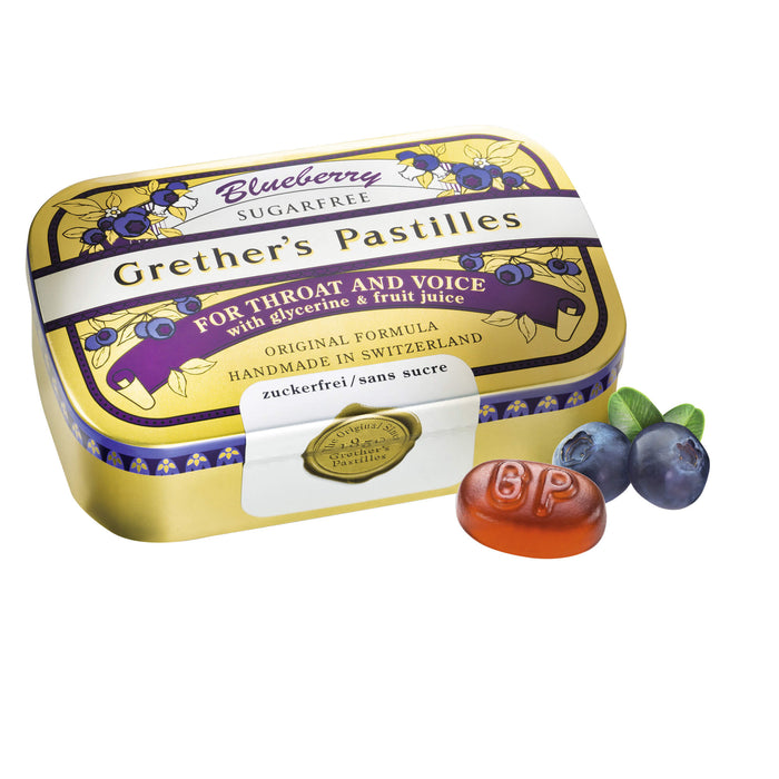 Grether's Pastilles Blueberry sugarfree, 110 g Pastillen