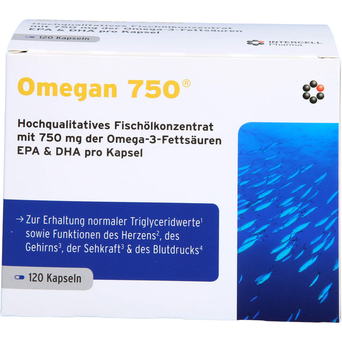 Omegan 750 Kapseln zur Erhaltung normaler Triglyceridwerte, 120 pc Capsules