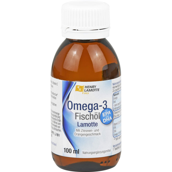 HENRY LAMOTTE OILS Omega-3 Fischöl mit Zitronen- und Orangengeschmack, 100 ml Huile