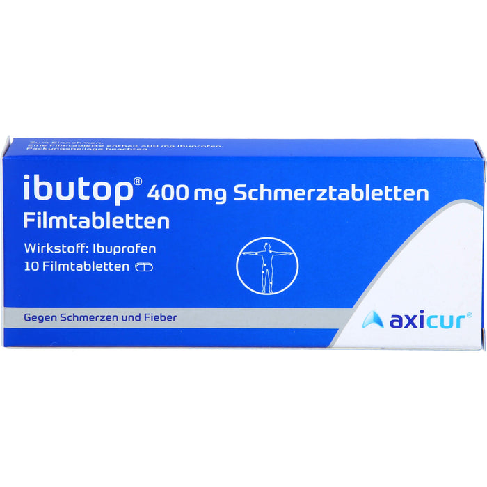 ibutop 400 mg Schmerztabletten Reimport axicorp, 10 pcs. Tablets