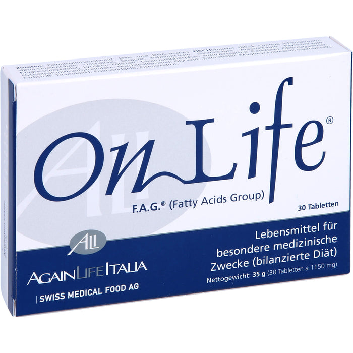 OnLife F. A. G. Fatty Acids Group Tabletten, 30 pc Tablettes