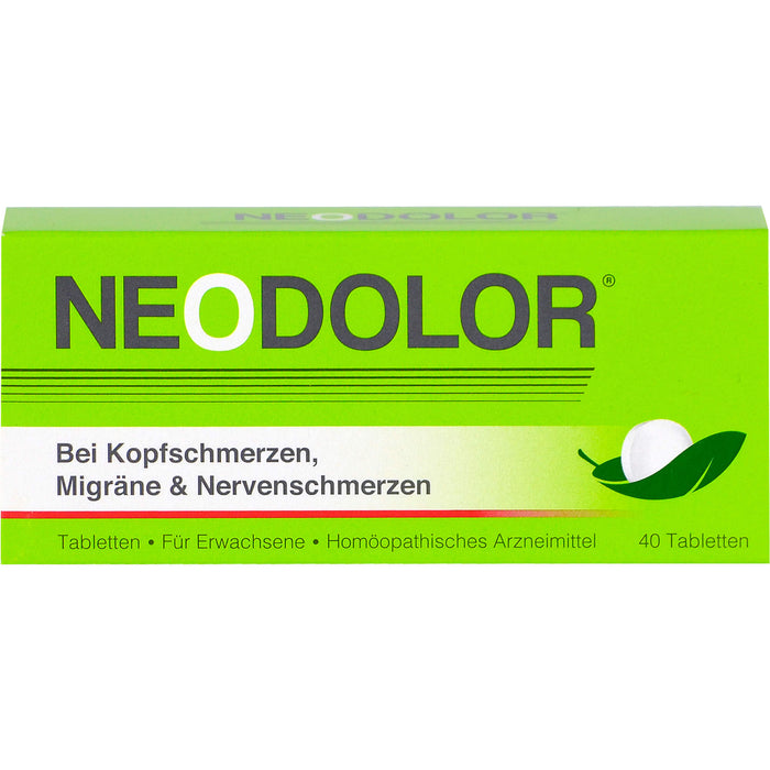 NEODOLOR Tabletten bei Kopfschmerzen, Migräne & Nervenschmerzen, 40 pcs. Tablets