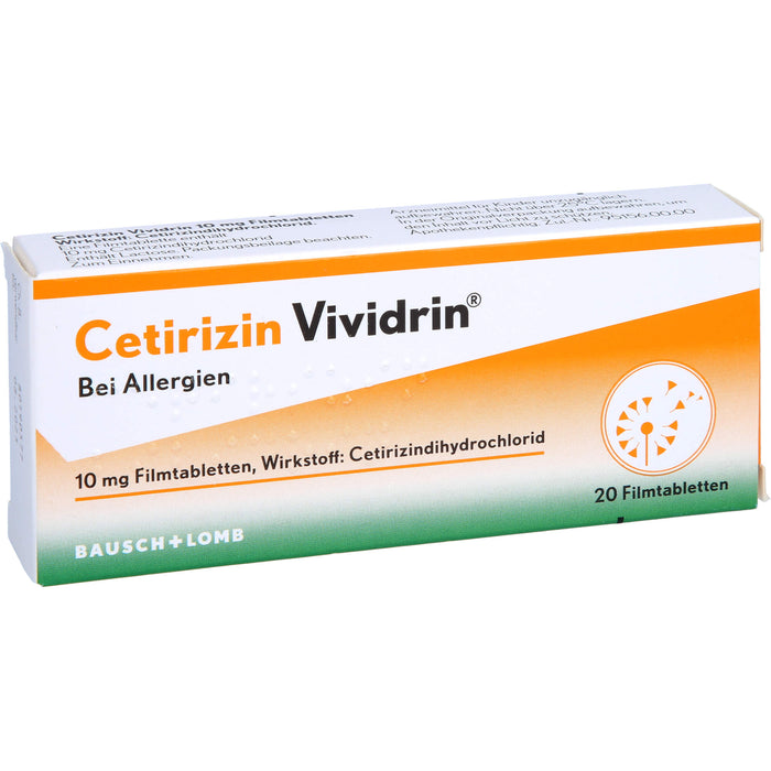 Cetirizin Vividrin 10 mg Filmtabletten, 20 St. Tabletten