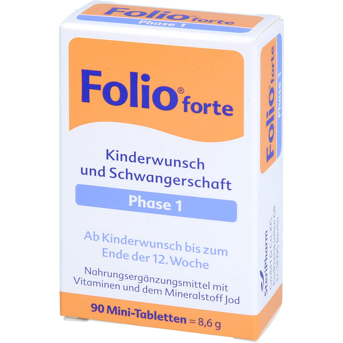 Folio forte Kinderwunsch und Schwangerschaft Phase 1 Tabletten, 90 pcs. Tablets