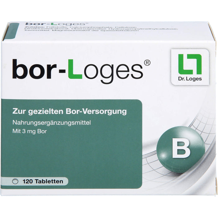 bor-Loges Tabletten zur gezielten Bor-Versorgung, 120 pc Tablettes