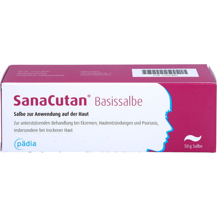 SanaCutan Basissalbe bei Ekzemen, Hautentzündungen und Psoriasis, 50 g Ointment