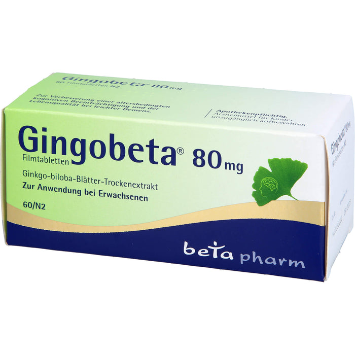 Gingobeta 80 mg Filmtabletten, 60 pcs. Tablets