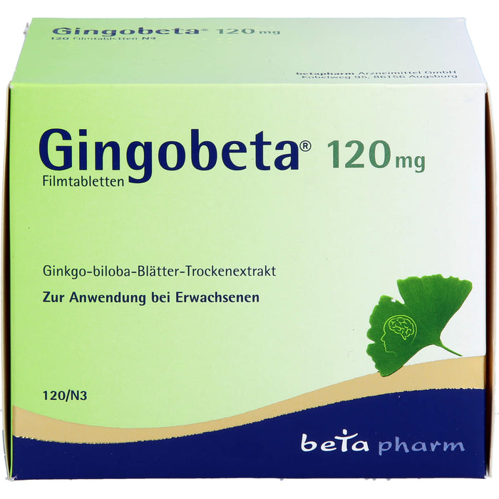 Gingobeta 120 mg Filmtabletten bei leichter Demenz, 120 St. Tabletten