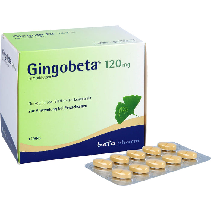 Gingobeta 120 mg Filmtabletten bei leichter Demenz, 120 pc Tablettes