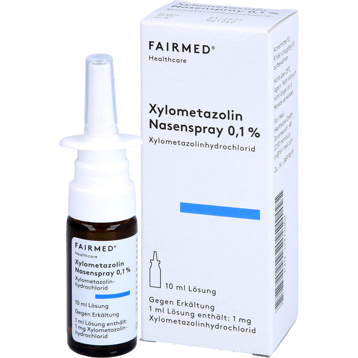 Xylometazolin Nasenspray 0,1% Fair-Med zum Abschwellen der Nasenschleimhaut, 10 ml Solution