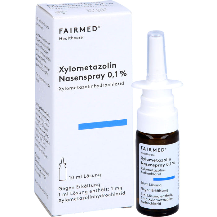 Xylometazolin Nasenspray 0,1% Fair-Med zum Abschwellen der Nasenschleimhaut, 10 ml Solution