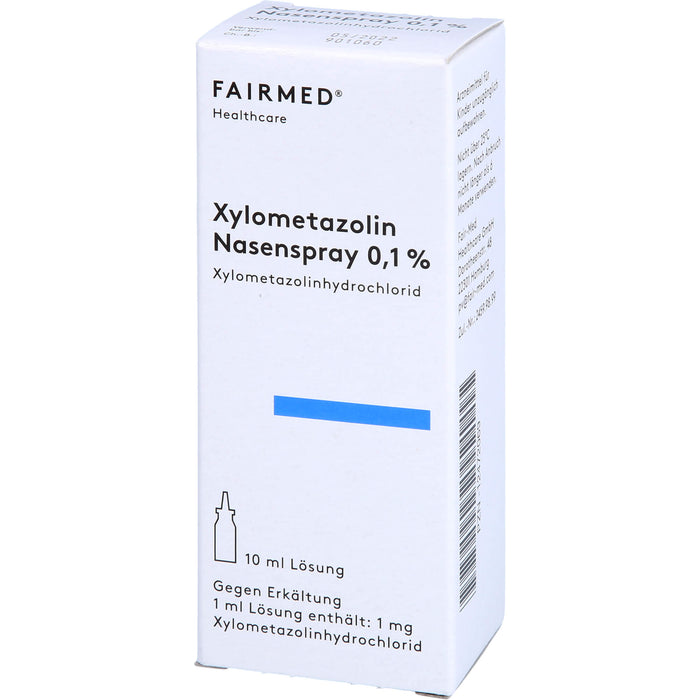 Xylometazolin Nasenspray 0,1% Fair-Med zum Abschwellen der Nasenschleimhaut, 10 ml Solution