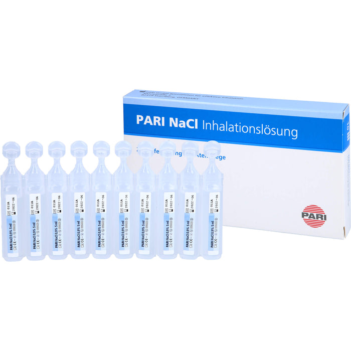 PARI NaCl Inhalationslösung zur Befeuchtung der Atemwege, 10 pc Ampoules