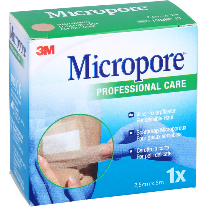 MICROPORE HAUTF 2,5cmX5m, 1 pcs. Patch