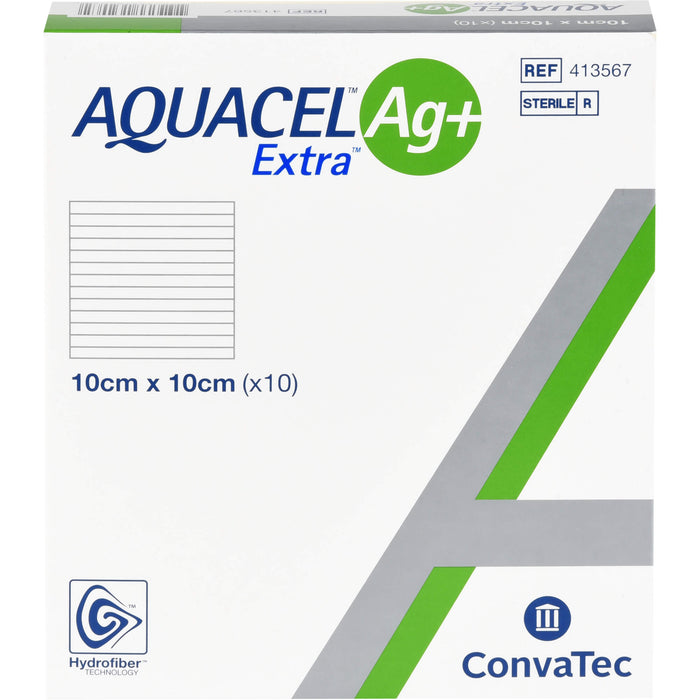 Aquacel Ag Extra 10x10cm Kompressen, 10 St KOM