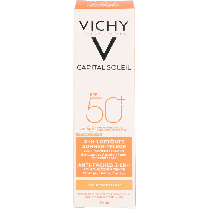 VICHY Capital Soleil 3-in-1 getönte Sonnenpflege LSF 50+, 50 ml Creme