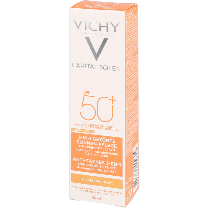 VICHY Capital Soleil 3-in-1 getönte Sonnenpflege LSF 50+, 50 ml Crème