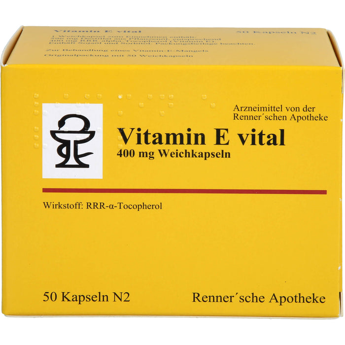 Vitamin E Vital 400 mg Rennersche Apotheke Weichkapseln, 50 St WKA