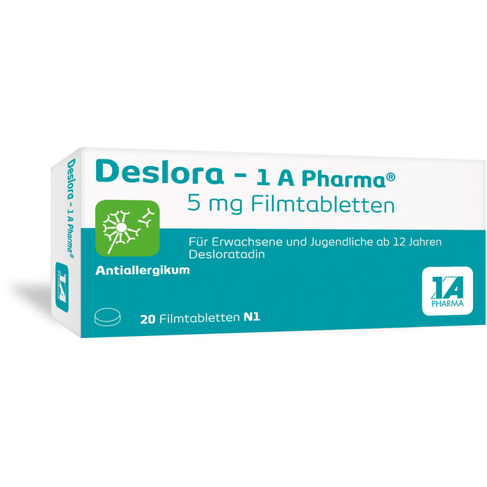 Deslora - 1 A Pharma 5 mg Filmtabletten Antiallergikum, 20 pc Tablettes