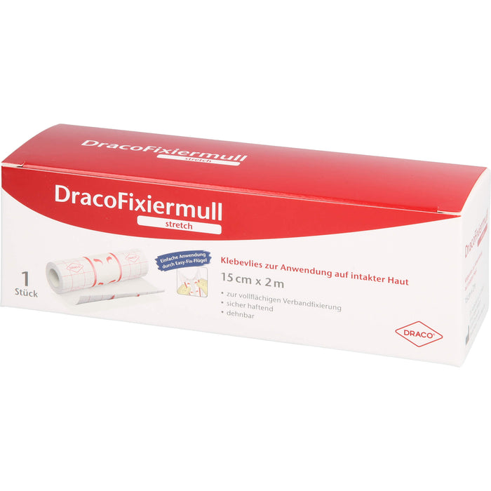 DracoFixiermull stretch 15cm x 2m, 1 St PFL