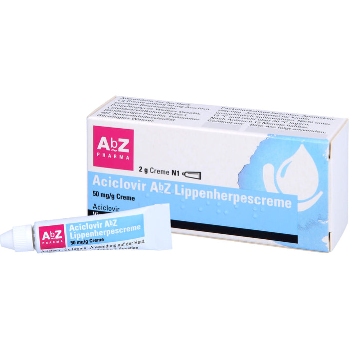 Aciclovir AbZ Lippenherpescreme 50 mg/g Creme, 2 g Crème