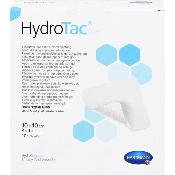 HYDROTAC Schaumverband 10x10 cm steril, 10 St VER