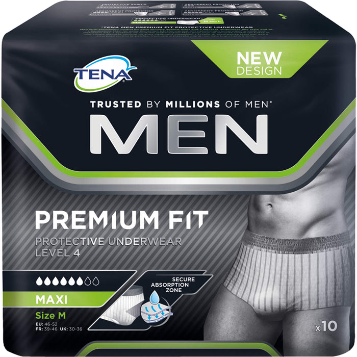 TENA Men Level 4 Premium Fit Prot. Underwear Gr. M, 4X12 St